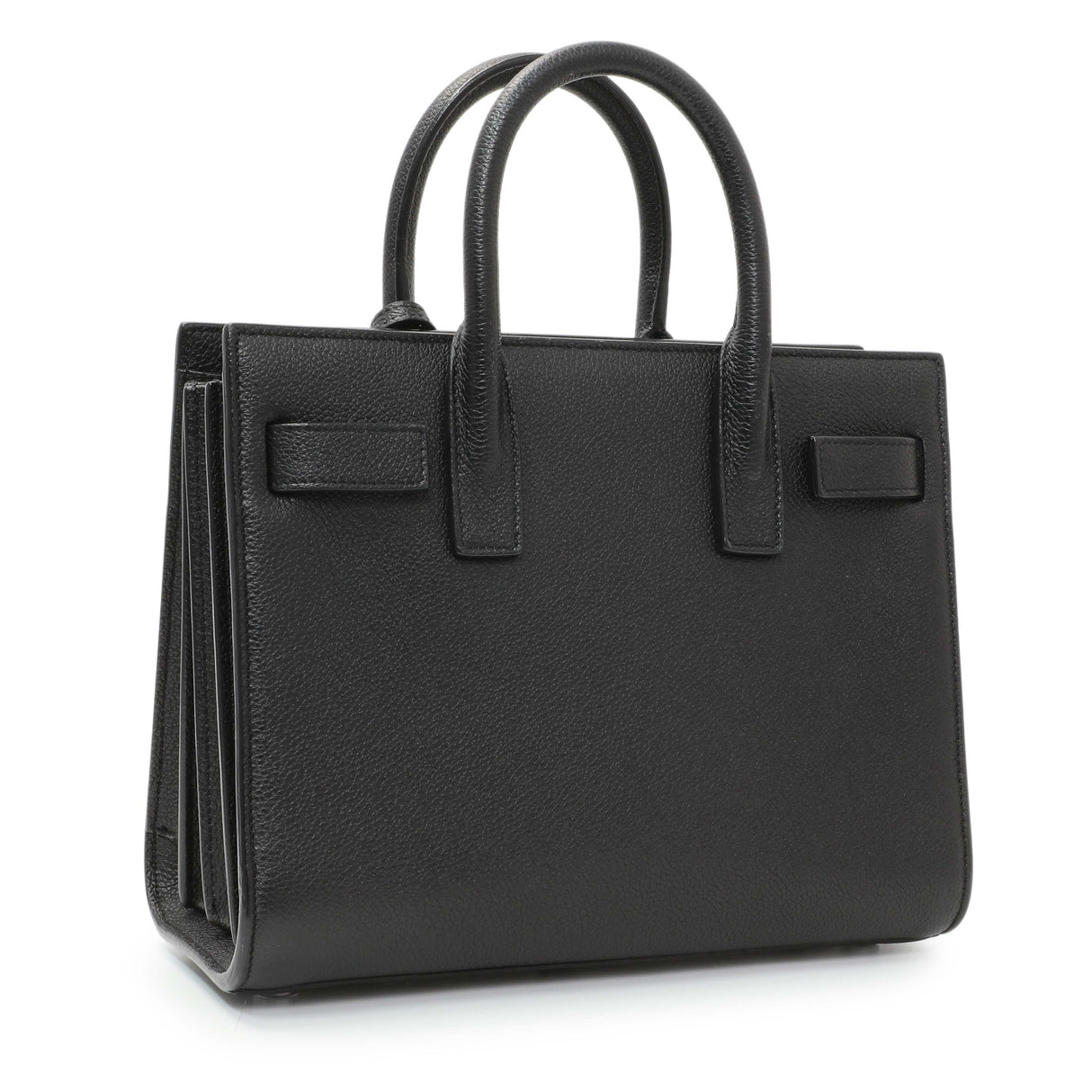 Saint Laurent Black Grained Calfskin Nano Sac De Jour