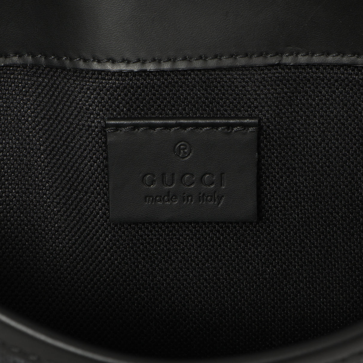 Gucci Black GG Supreme Monogram Belt Bag