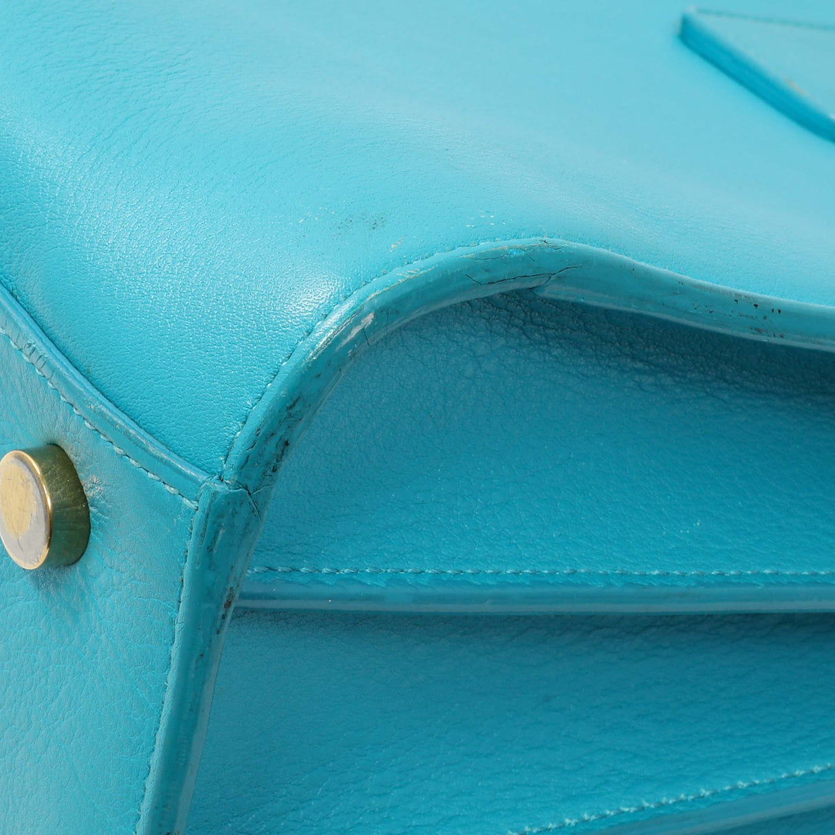 Saint Laurent Blue Calfskin Small Sac De Jour Handbags Saint Laurent
