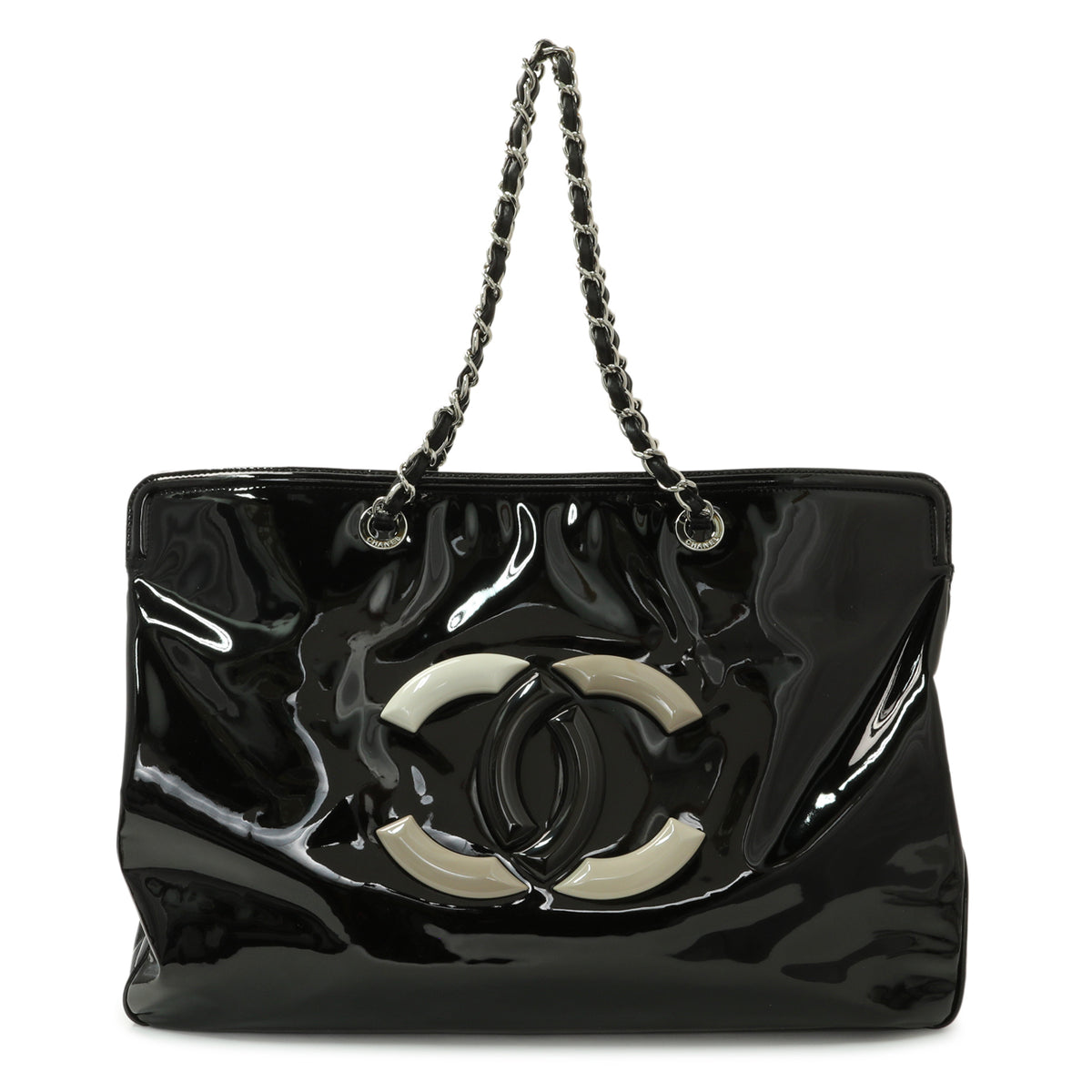 Chanel Black Vinyl Lipstick XLTote Handbags Chanel