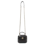 Chanel Black Quilted Lambskin Hexagon Vanity Case Handbags Chanel