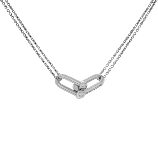 Tiffany & Co. Sterling Silver Large Double Link Pendant Designer Jewellery Tiffany and Co