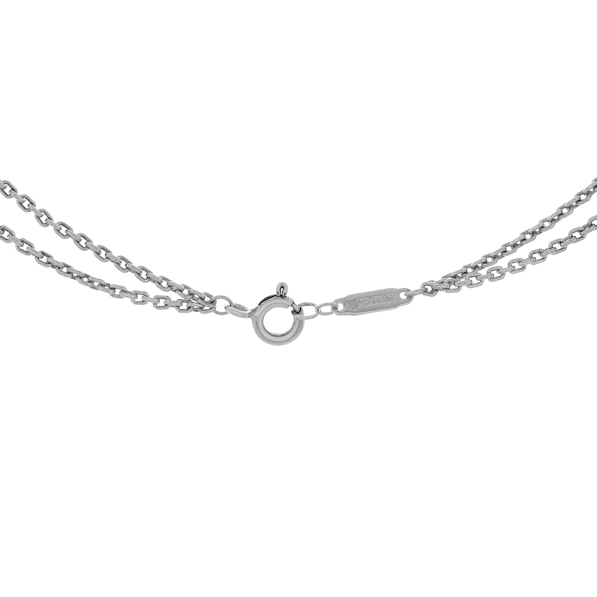 Tiffany & Co. Sterling Silver Large Double Link Pendant Designer Jewellery Tiffany and Co