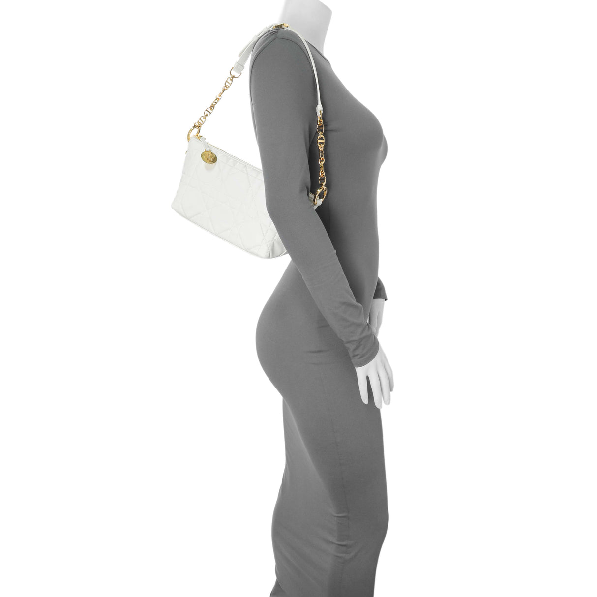 Christian Dior Latte Macrocannage Lambskin Diorstar Hobo Bag With Chain Handbags Christian Dior