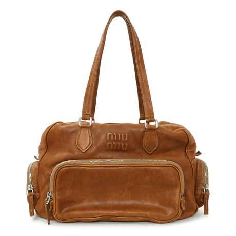 -6 items Mon Oct 12 ⬆️- Miu Miu Brown Nappa Aviator Pocket Top Handle Bag Handbags Miu Miu