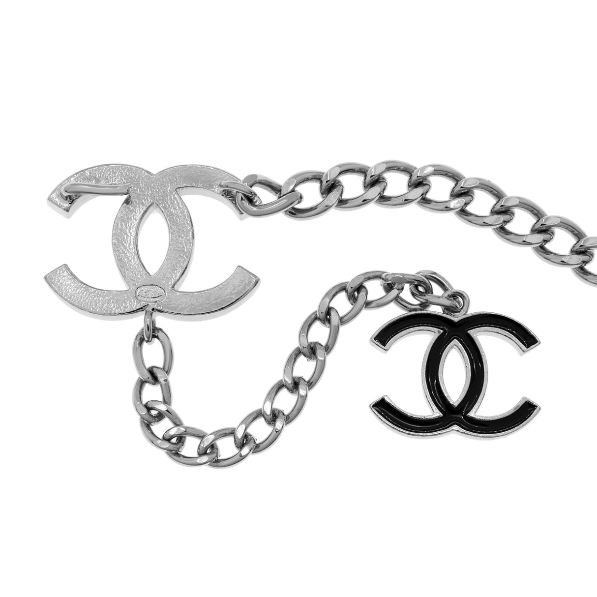 Chanel Metal Black Enamel CC Chain Belt