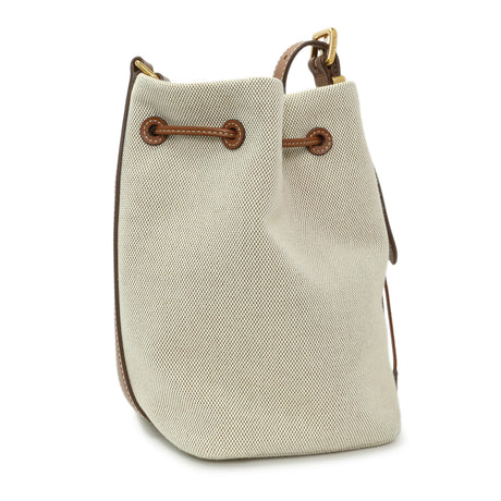 Miu Miu Canvas Calfskin Bucket Bag Handbags Miu Miu