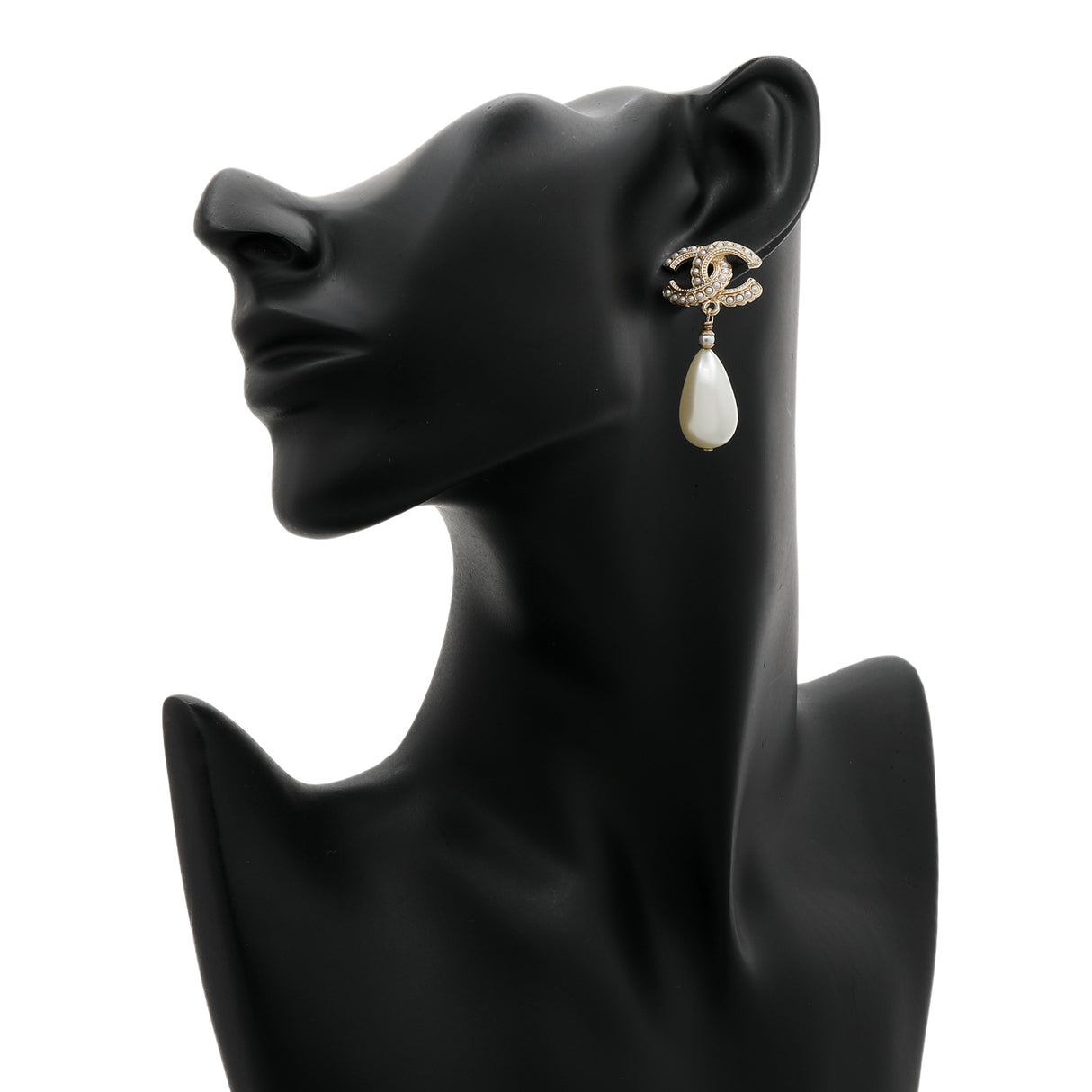 Chanel CC Pearl Drop Earrings Designer Jewellery Chanel