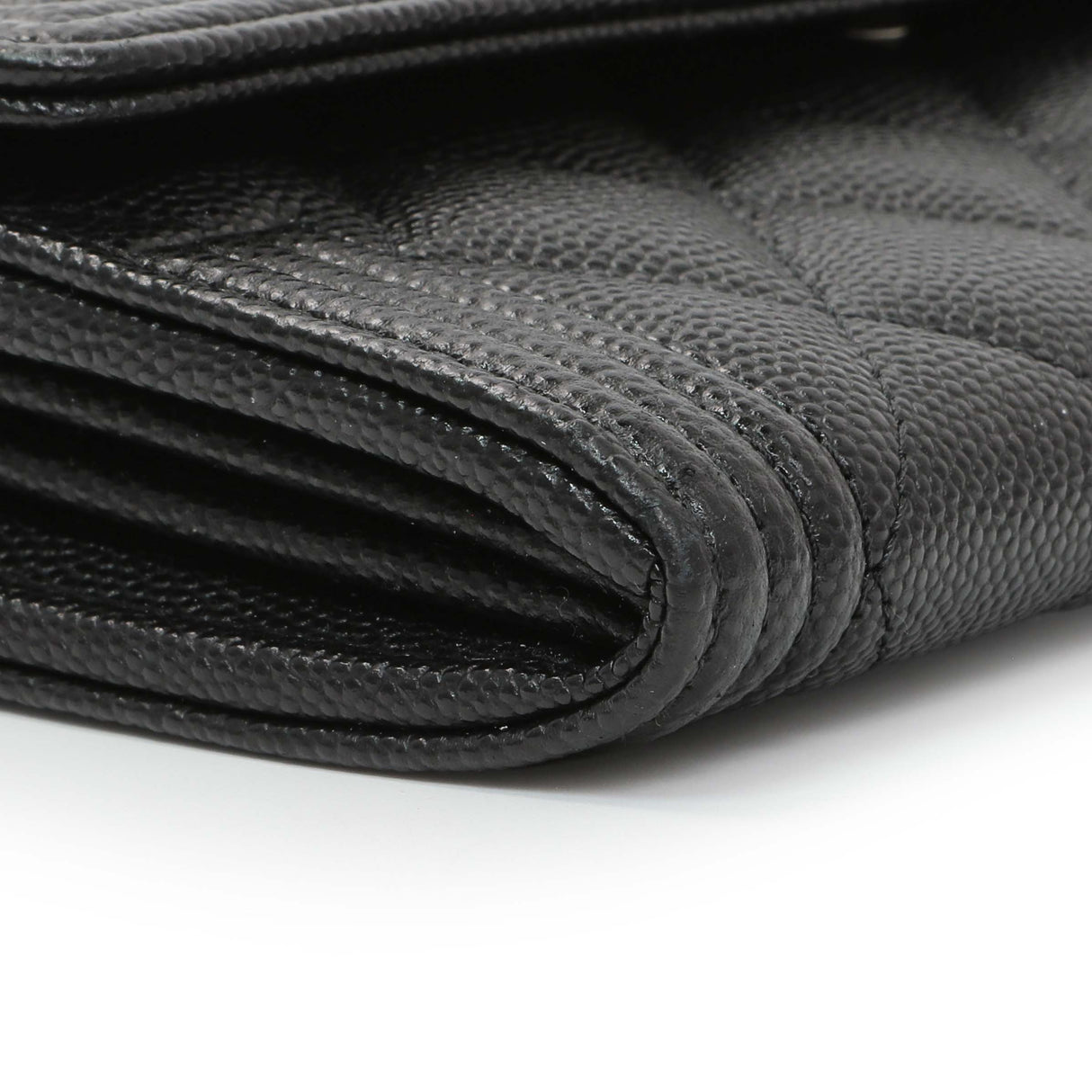 Chanel Black Quilted Caviar Large Boy Gusset Flap Wallet Accessories Chanel