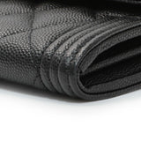 Chanel Black Quilted Caviar Large Boy Gusset Flap Wallet Accessories Chanel