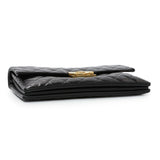 Chanel Black Quilted Patent Pagoda Accordion Flap