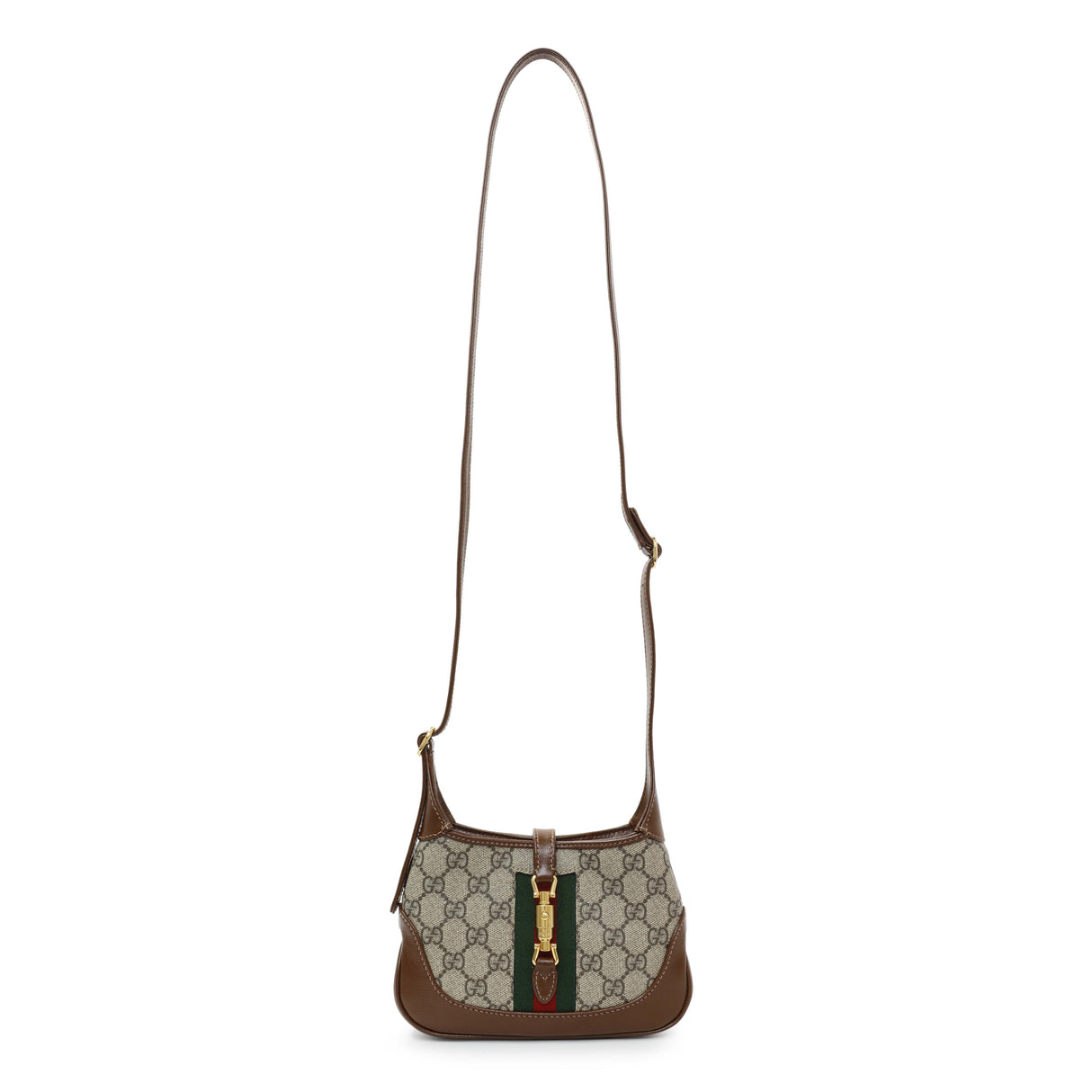 Gucci Beige Ebony Brown Sugar GG Supreme Monogram Azalea Calfskin Web Mini Jackie 1961 Hobo Handbags Modaselle