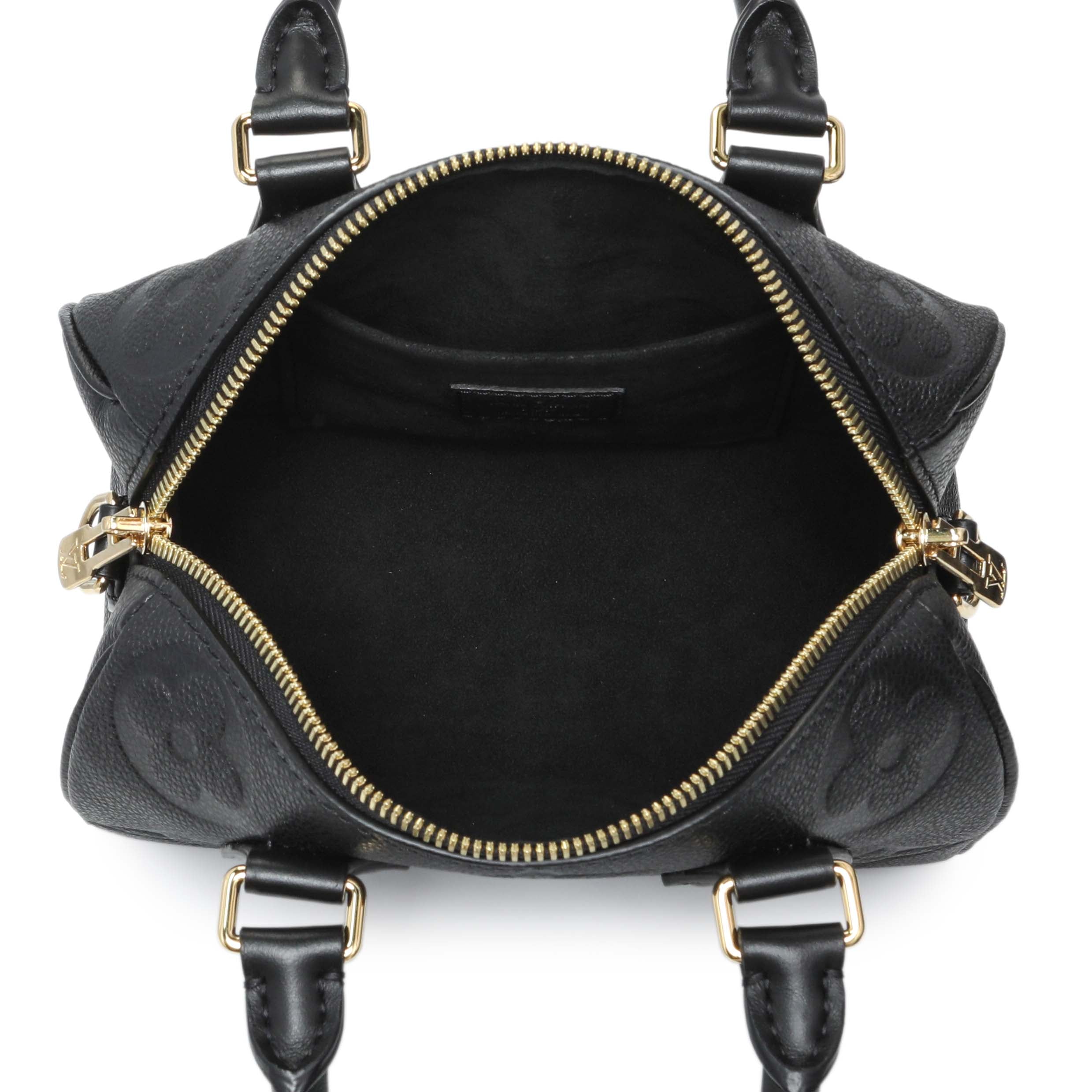 Louis Vuitton Black Empreinte Monogram Giant Speedy Bandouliere 20