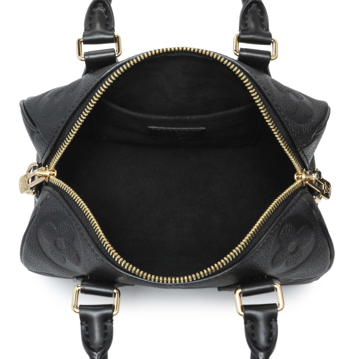 Louis Vuitton Black Empreinte Monogram Giant Speedy Bandouliere 20