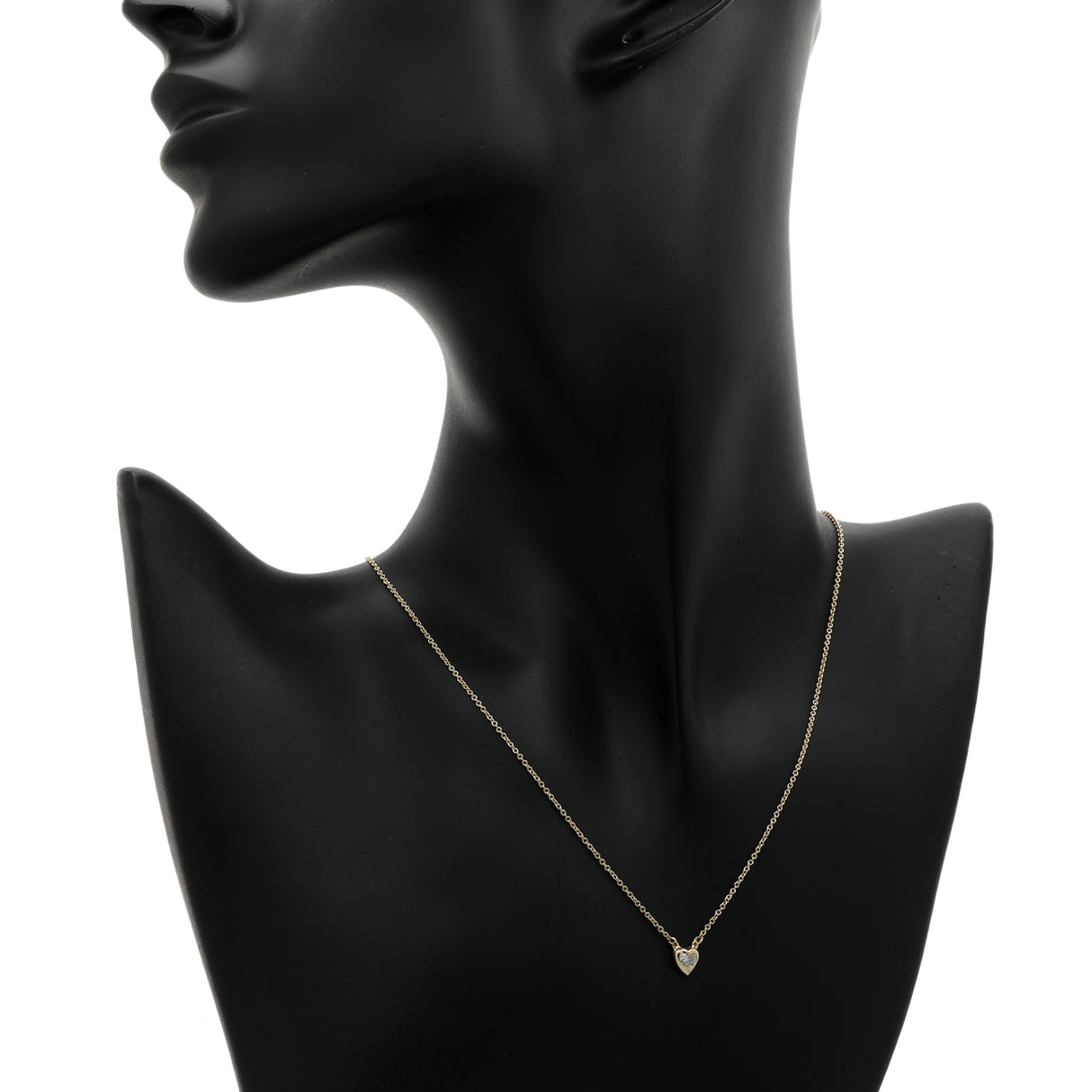 Tiffany & Co. 18K Yellow Gold Diamonds by the Yard Heart Necklace Designer Jewellery Tiffany and Co