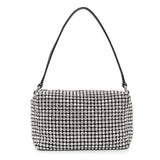 Alexander Wang Black Silver Mesh Crystal Rhinestone Mini Heiress Pouch Handbags Alexander Wang