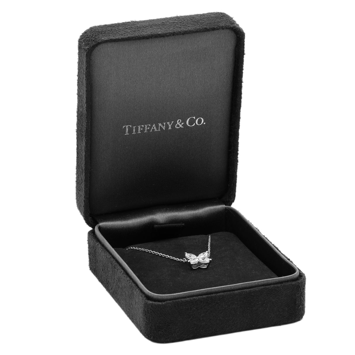 Tiffany & Co. Platinum 0.46 Carat Medium Victoria Pendant Necklace Designer Jewellery Tiffany and Co