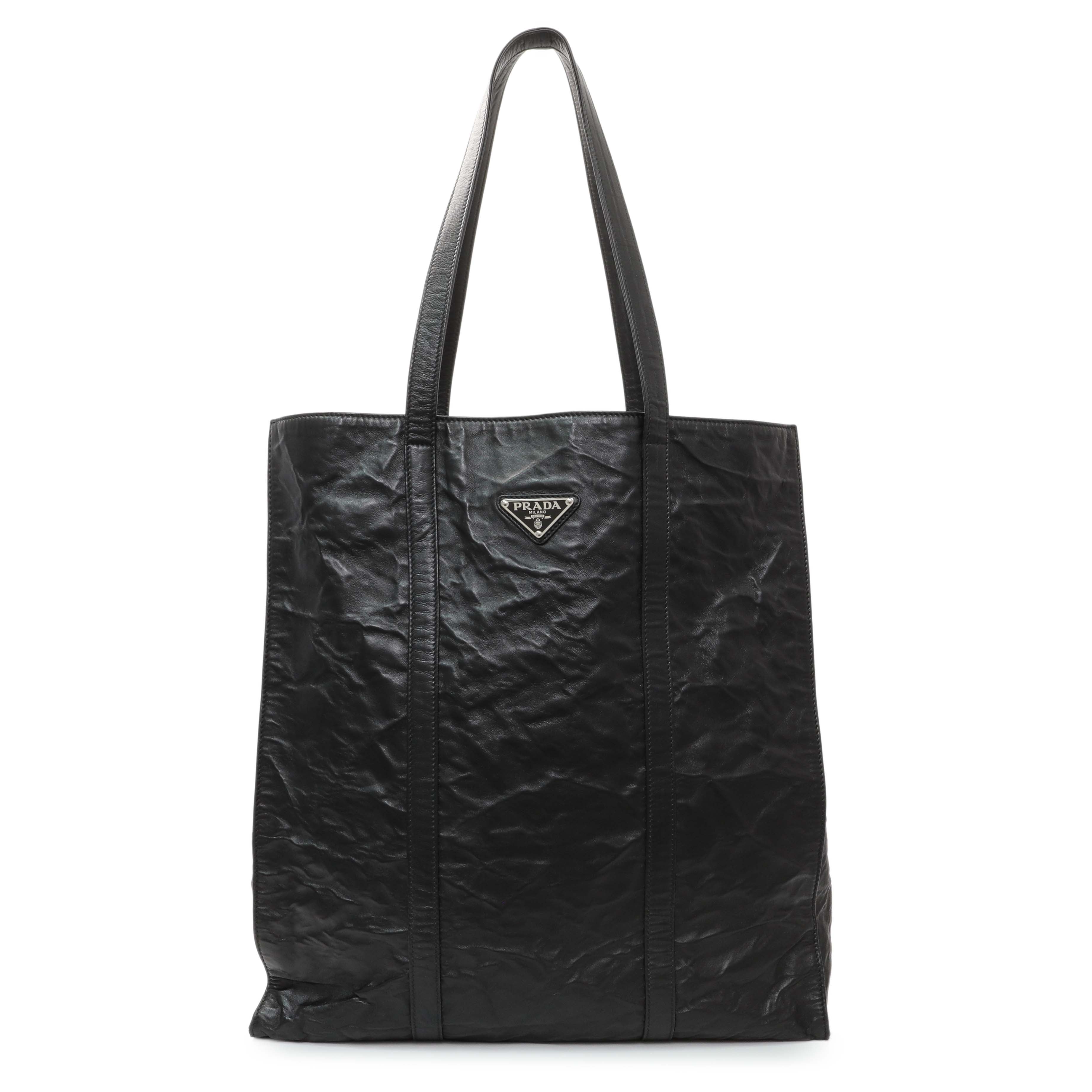 Prada Black Nappa Antique Tote – Modaselle