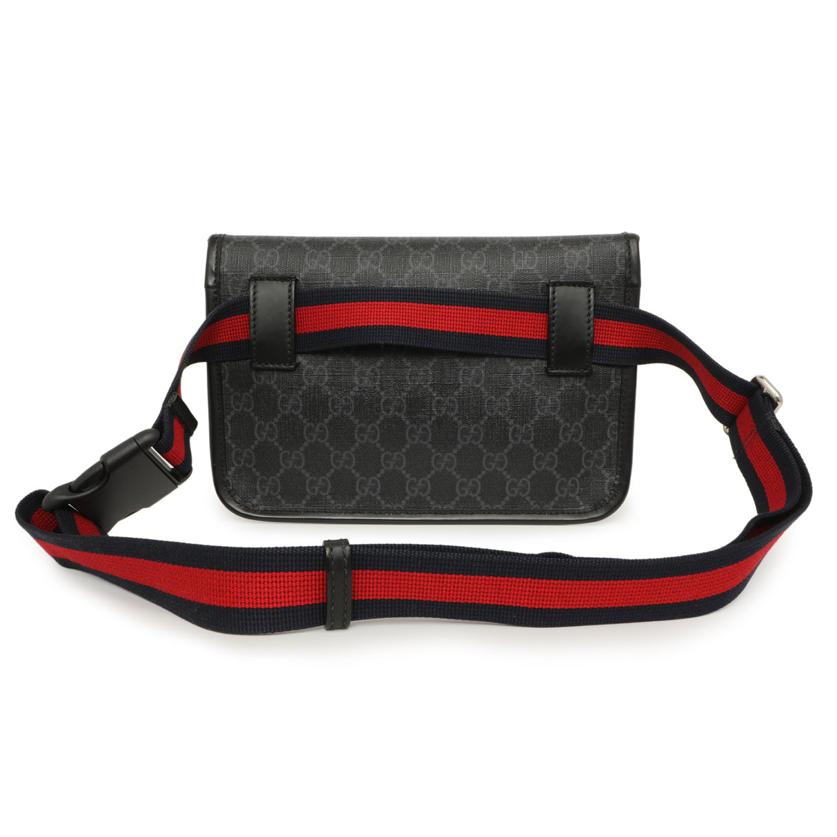 Gucci Black GG Supreme Monogram Belt Bag