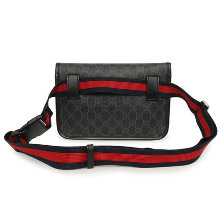 Gucci Black GG Supreme Monogram Belt Bag