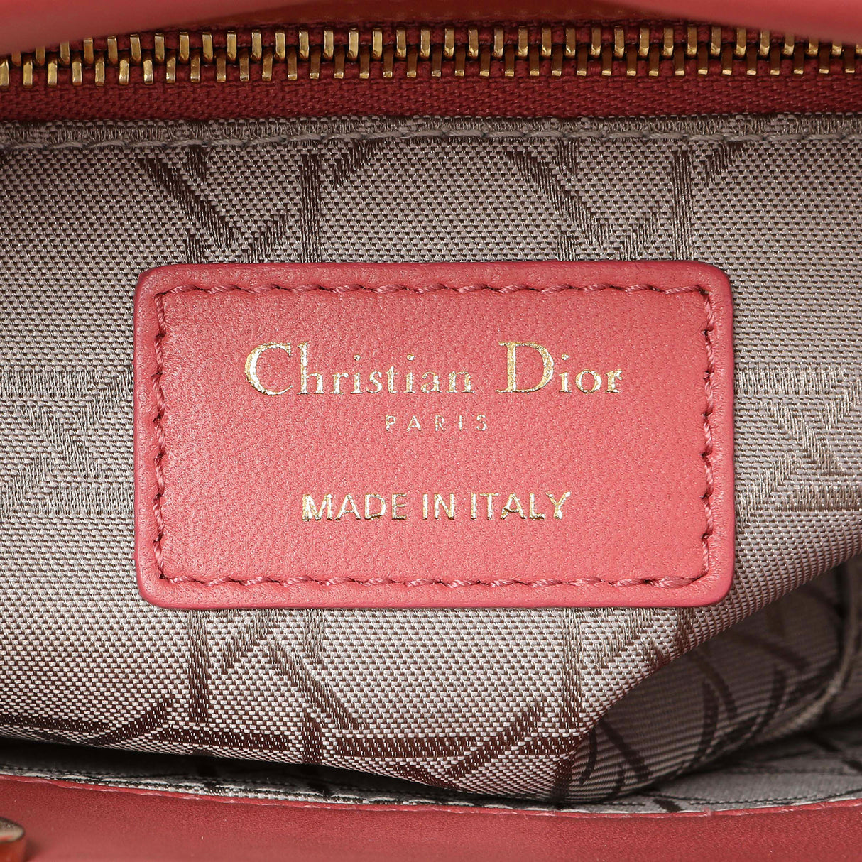 Christian Dior Pink Lambskin Cannage Small My ABCDior Lady Dior