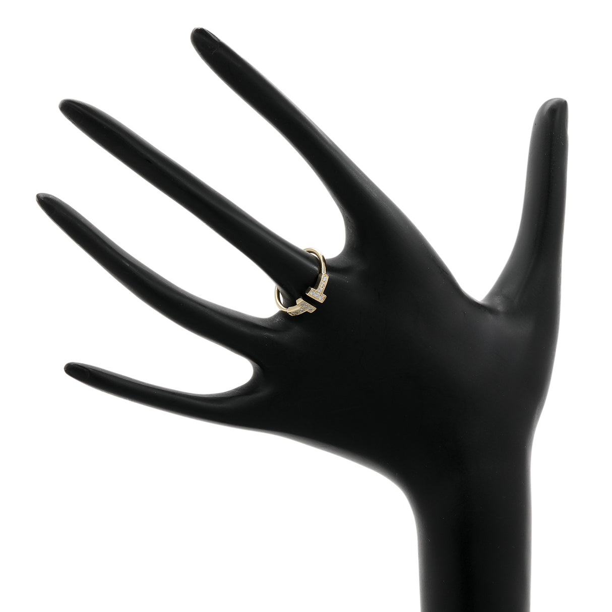 Tiffany & Co. 18K Yellow Gold Diamond T Wire Ring Designer Jewellery Tiffany and Co