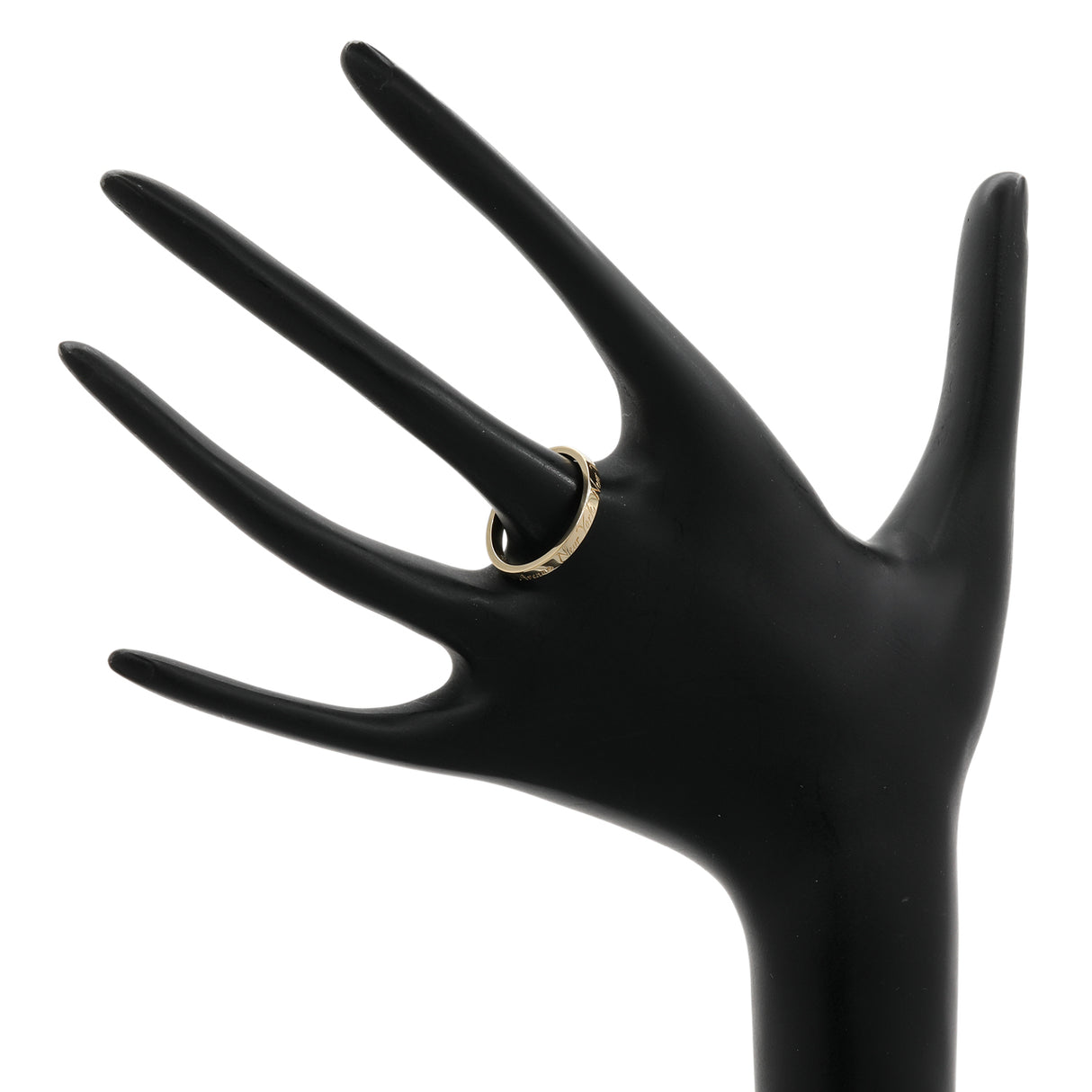 Tiffany & Co. 18K Yellow Gold Notes 'Fifth Avenue New York' Band Ring Designer Jewellery Tiffany and Co
