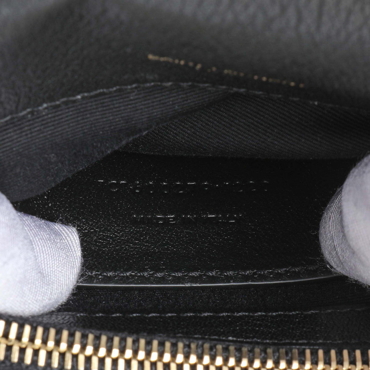 Saint Laurent Black Sheepskin Matelasse Chevron Monogram Medium College Bag