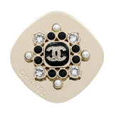 Chanel Crystal Pearl CC Brooch Accessories Chanel