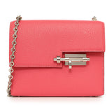 Hermes Rose Azalee Chevre Mysore Mini Verrou Chaine