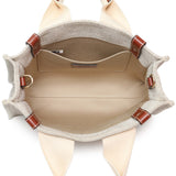 Chloe Linen Calfskin Small Woody Ribbon Tote