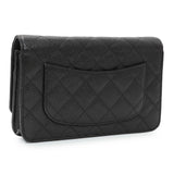 Chanel Black Caviar Quilted Wallet on Chain