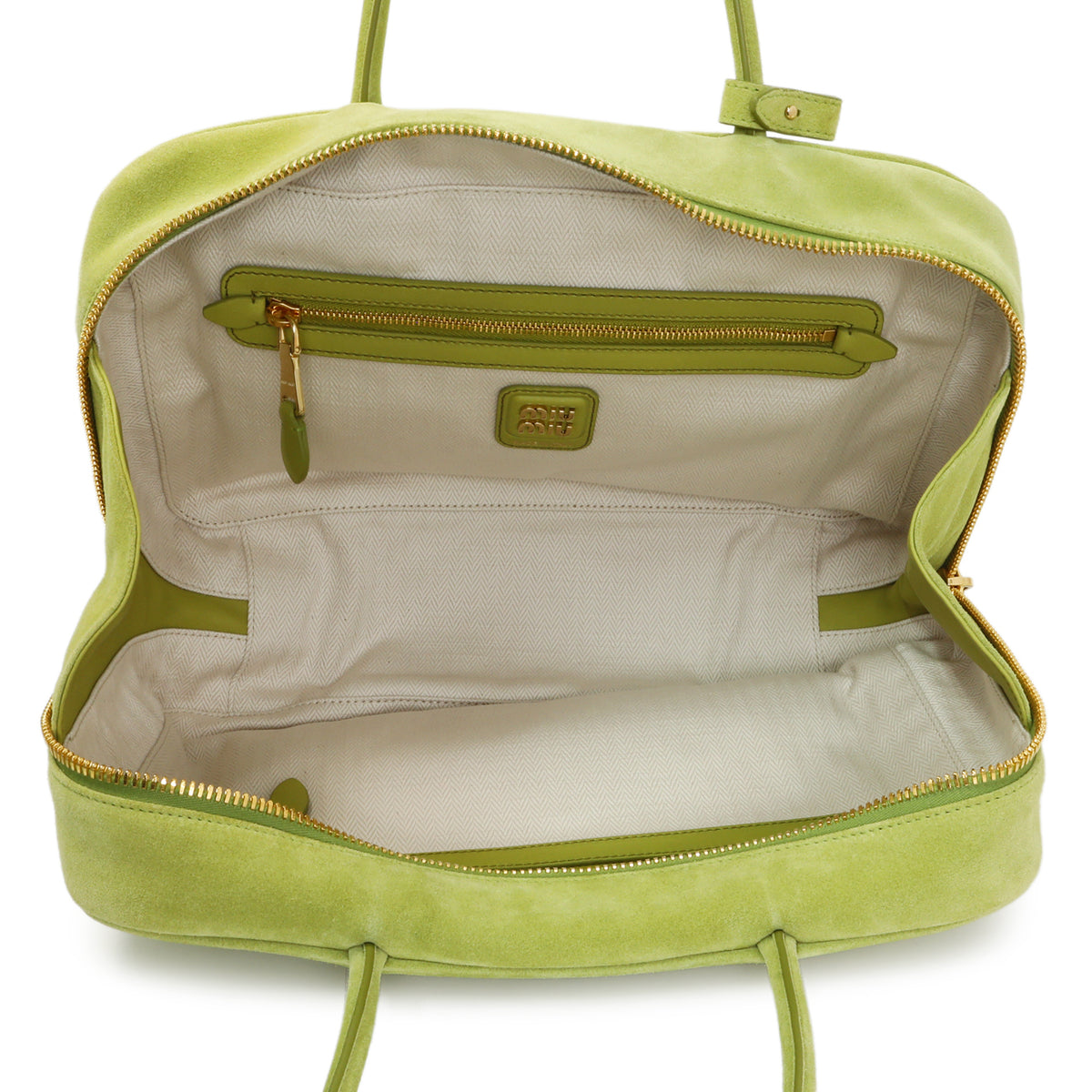 Miu Miu Green Camoscio Beau Top Handle Bag Handbags Miu Miu