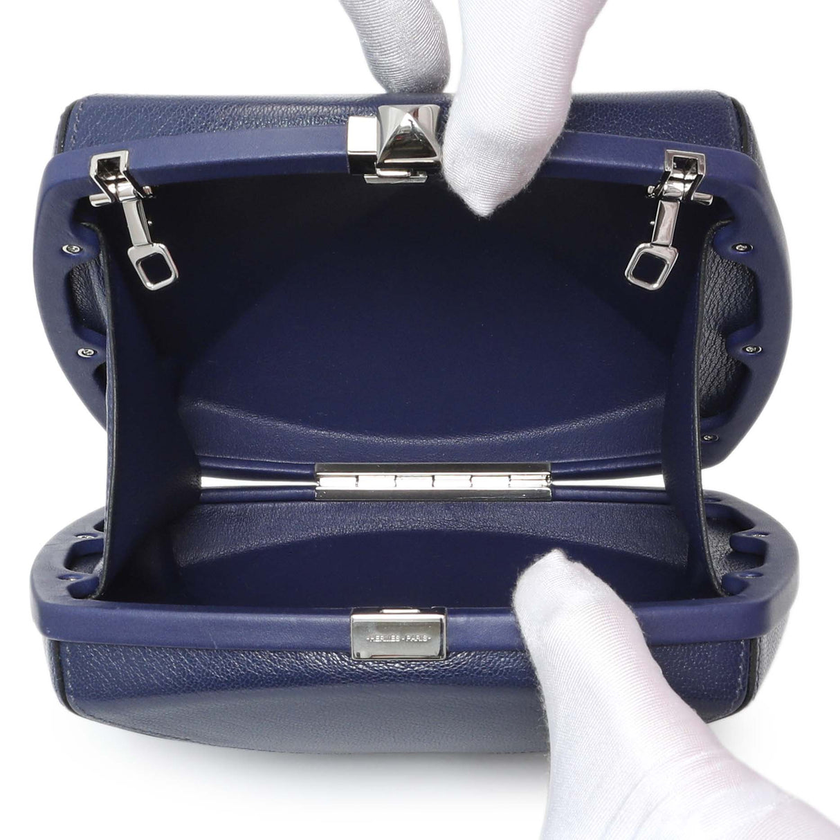 Hermes Purple Clou Medor Clutch