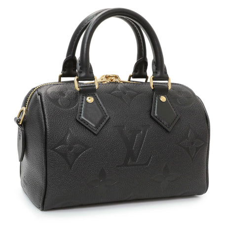 Louis Vuitton Black Empreinte Monogram Giant Speedy Bandouliere 20
