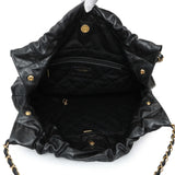 Chanel Black Quilted Shiny Calfskin Large Chanel 22 Handbags Chanel