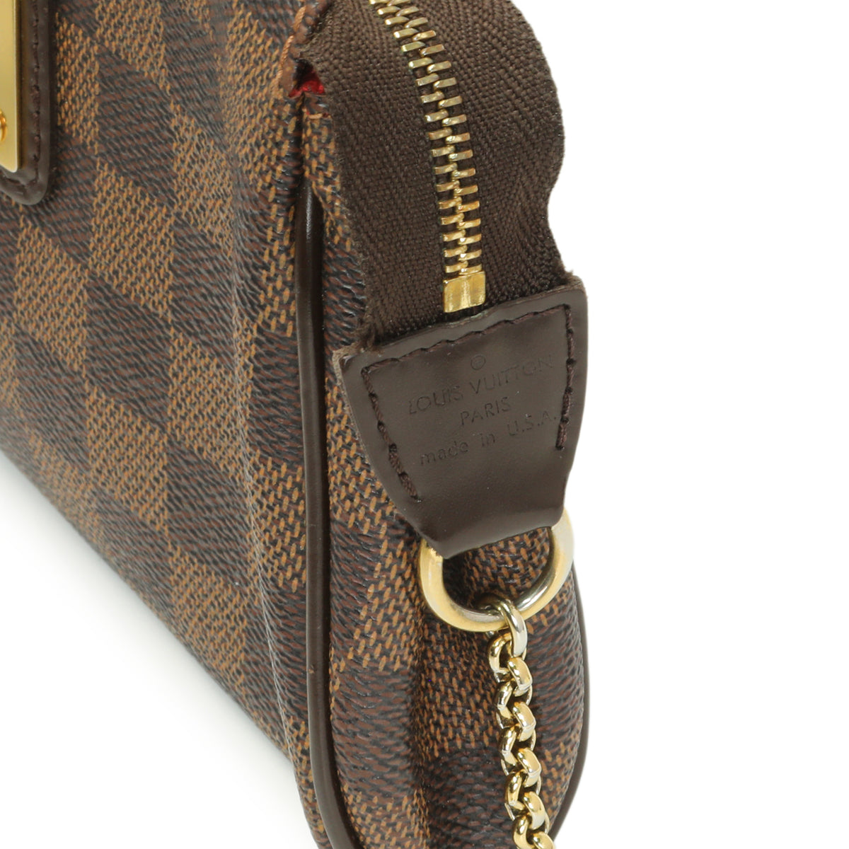 Louis Vuitton Damier Ebene Eva Clutch Handbags Louis Vuitton