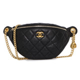 Chanel Black Quilted Caviar Sweetheart Bum Bag