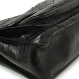 Saint Laurent Black Crinkled Calfskin Matelasse Monogram Large Niki Chain Satchel Handbags Saint Laurent