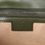 Gucci Green Calfskin Matelasse Aria Small GG Marmont Shoulder Bag Handbags Gucci