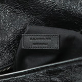 Saint Laurent Black Crinkled Calfskin Matelasse Monogram Large Niki Chain Satchel Handbags Saint Laurent