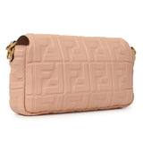 Fendi Rosa Bourbon Nappa FF 1974 Embossed Baguette