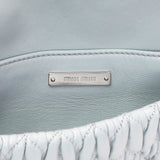 Miu Miu Blue Matelasse Nappa Crystal Clutch Handbags Miu Miu