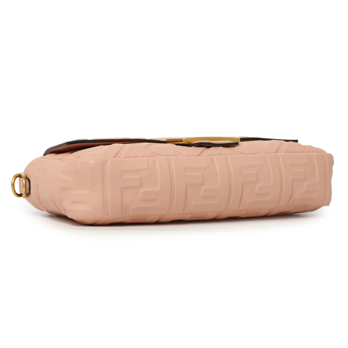 Fendi Rosa Bourbon Nappa FF 1974 Embossed Baguette