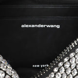 Alexander Wang Black Silver Mesh Crystal Rhinestone Mini Heiress Pouch Handbags Alexander Wang