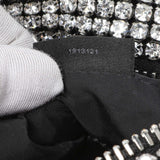 Alexander Wang Black Silver Mesh Crystal Rhinestone Mini Heiress Pouch Handbags Alexander Wang