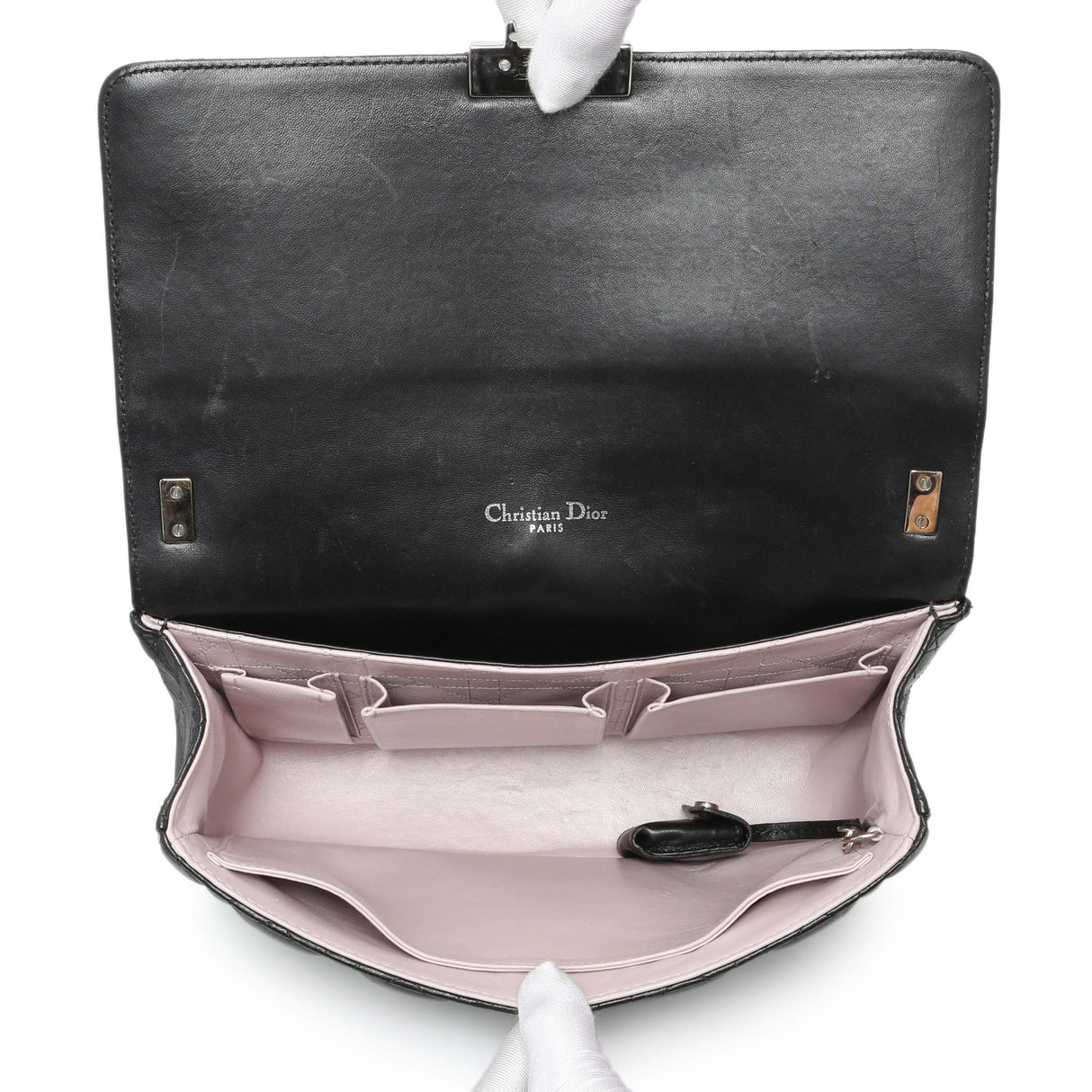 Christian Dior Black Lambskin Cannage Medium Miss Dior Flap Handbags Christian Dior