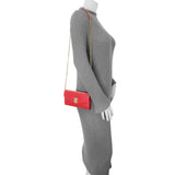 Celine Red Calfskin C Wallet on Chain Handbags Celine