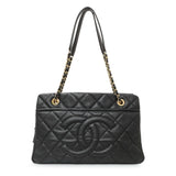 Chanel Black Caviar Quilted Timeless CC Soft Tote Handbags Chanel