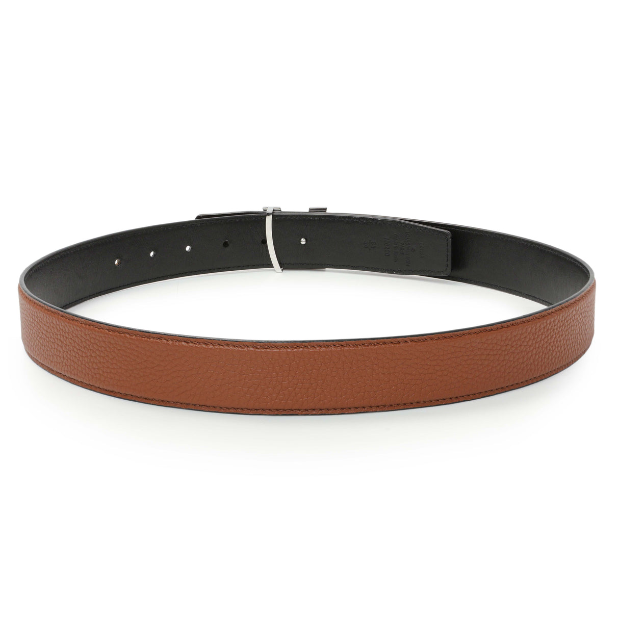 Louis Vuitton Black/Brown Calfskin 35mm Reversible Initiales Belt Accessories Louis Vuitton